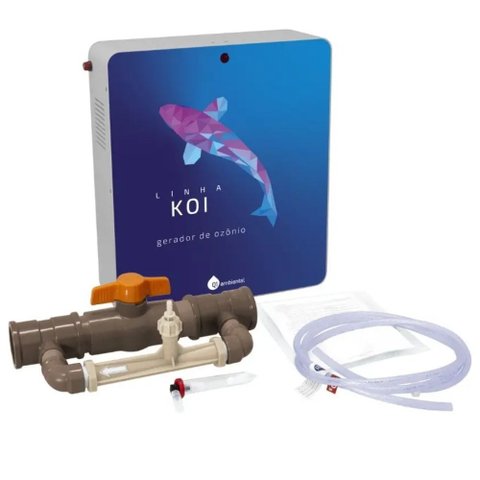 Gerador de Ozônio para Lagos Ornamentais Q1 Ambiental Koi 80 220V até 80.000 Litros