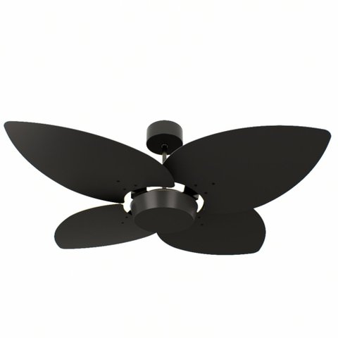 Ventilador de Teto Natuvent Dahlia No Light 4 Pás Madeira Preto 127v