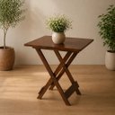 Ver imagem 2 de Mesa Dobrável Multiuso Reforçada Madeira Maciça Envernizada:imbuia Verniz