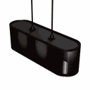 Ver imagem 2 de Luminária Pendente Veneza Modelo Ripado -:Preta