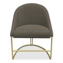 Ver imagem 4 de Kit 02 Cadeiras Poltrona de Jantar Bela Suede Base Metálica Industrial Dourado - Pallazio