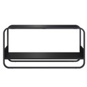 Ver imagem 2 de Banco Sapateira Orgânica Luna Artesano 90 Cm (largura) em Mdp Nero Base Metal Preto