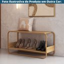 Ver imagem 5 de Banco Sapateira Orgânica Luna Artesano 90 Cm (largura) em Mdp Nero Base Metal Preto