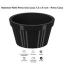 Ver imagem 2 de 20 Ramequim Plástico 7,3cm Preto Canelado 90ml cada Molheira Pequena Uno Coza