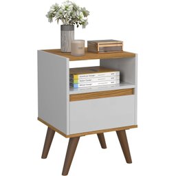 Mesa de Cabeceira Ted:off White/freijó - 6
