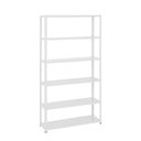 Ver imagem 1 de Estante Leve de Metal 6 Bandejas 6 Prateleiras Branco Aço 30cm Reforçada Sa Gôndolas