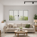 Ver imagem 5 de Vitrô 4 Folhas de Correr Aluminio Branco com Grade 1,00x1,80 Linha 18 Modular