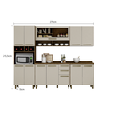 Ver imagem 2 de Cozinha Perola 5 peças Valdemoveis Ipê/Off White