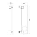 Ver imagem 3 de Porta Shampoo em Vidro com Saboneteira 607 Block