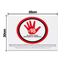 Ver imagem 2 de Combo 10 Placas de Sinalização Álcool para Menores É Proibido 25x20 Acesso - P-5/3 F9e