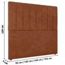 Ver imagem 2 de Cabeceira Cama Box Solteiro Ivana 90cm Veludo Laranja - Desk Design