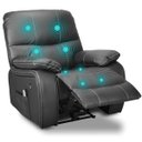 Ver imagem 3 de Poltrona do Papai Importada Reclinável Elétrica e Massagem com Entrada Usb Corino Premium Preto