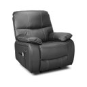 Ver imagem 1 de Poltrona do Papai Importada Reclinável Elétrica e Massagem com Entrada Usb Corino Premium Preto