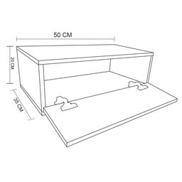 Nicho Retangular Com Porta Madeirado Em Mdf - 3