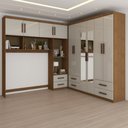 Ver mais imagens de Guarda-roupa Casal Modulado com Cama Paradise 10 Portas com Espelho 6 gavetas - Panorama Móveis
