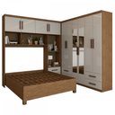 Ver imagem 3 de Guarda-roupa Casal Modulado com Cama Paradise 10 Portas com Espelho 6 gavetas - Panorama Móveis