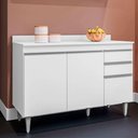Ver imagem 4 de Tampo de Balcão para Cozinha Melissa sem Porta MDP 120cm Branco Melissa 120cm