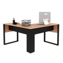 Ver imagem 6 de Mesa Multiuso Escritório Canto Me4181 Amêndoa/preto - Tecno Mobili
