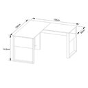 Ver imagem 3 de Mesa Multiuso Escritório Canto Me4181 Amêndoa/preto - Tecno Mobili