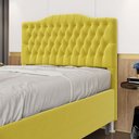 Ver imagem 1 de Cabeceira Estofada Decorativa Pollux para Cama Box 140 para Cama de Casal Sued Amarelo Aradecor