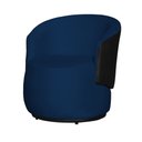Ver imagem 2 de Orgânica Beatriz Suede Azul Marinho Com Composê Corano Preto - Belliv Decor