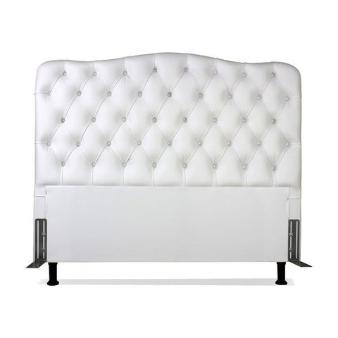 Cabeceira King 193 - Bello Box - Dunas Sintético Branco