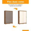 Ver imagem 6 de Guarda Roupa Solteiro 2 Portas Correr Flex 2 Gavetas Internas Lucca Henn