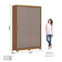 Ver imagem 4 de Guarda Roupa Solteiro 2 Portas Correr Flex 2 Gavetas Internas Lucca Henn