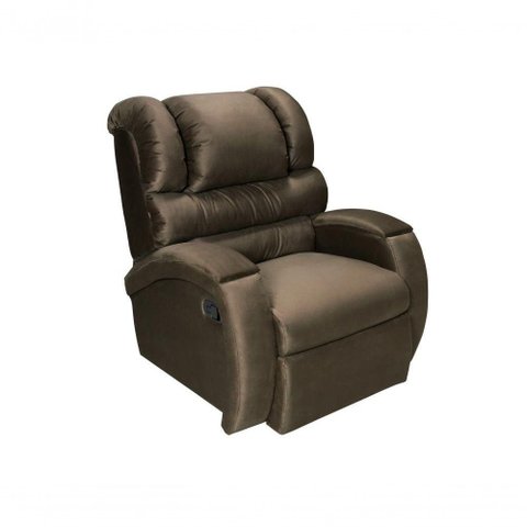Poltrona Reclinável Imperial Podologia Soroterapia Motorizada e Giro Balanço Suede Marrom 379