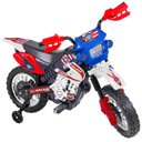 Ver imagem 1 de Moto Elétrica Infantil Motocross Para Criança +3 anos até 20kg Realista 6v Xplast - Azul