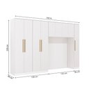 Ver imagem 3 de Quarto Modulado Kappesberg Adapt Branco 5 Peças 349cm