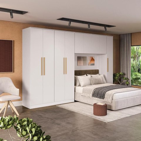 Quarto Modulado Kappesberg Adapt Branco 5 Peças 349cm