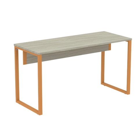 Mesa Escritório P25 Tub Pandin 150 Cm Larg X 70 Cm Prof Tampo Mdp Casablanca Pé Aço Tubular