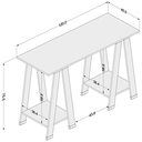 Ver imagem 6 de Escrivaninha Cavalete Delta 2 Prateleiras 120cm