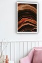 Ver imagem 1 de Quadro Decorativo Abstrato Marrom - 70x50cm:moldura Preta