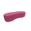 Ver imagem 2 de Puff Decorativo Orgânico Alana Suede Rosa