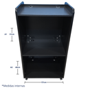 Ver imagem 3 de Balcão Caixa Ilha Para Atendimento Recepção Loja 60cm Com Prateleira MDF Preto