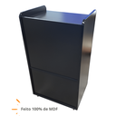 Ver imagem 2 de Balcão Caixa Ilha Para Atendimento Recepção Loja 60cm Com Prateleira MDF Preto