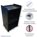 Ver imagem 4 de Balcão Caixa Ilha Para Atendimento Recepção Loja 60cm Com Prateleira MDF Preto