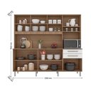 Ver imagem 3 de Armário Cozinha Completa Multiuso Ibiza Madine 8 Portas Branco