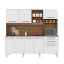 Ver imagem 1 de Armário Cozinha Completa Multiuso Ibiza Madine 8 Portas Branco