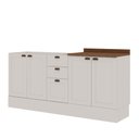 Ver imagem 2 de Cozinha 100% Mdf Modulada Iluminata com Balcão para Cooktop Branco