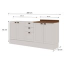 Ver imagem 3 de Cozinha 100% Mdf Modulada Iluminata com Balcão para Cooktop Branco