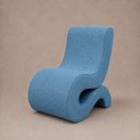 Ver imagem 3 de Poltrona Decorativa Marina Linho Design Curvo Elegante Moderna