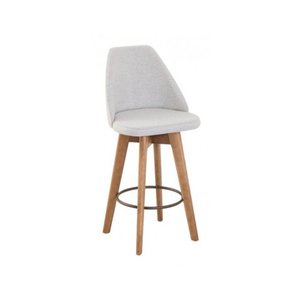 Banqueta Maya Gourmet Giratória -tamanho Médio 62 Cm do Chão até o Assento-tecido Linho Gat Magazine