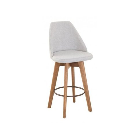 Banqueta Maya Gourmet Giratória -tamanho Médio 62 Cm do Chão até o Assento-tecido Linho Gat Magazine