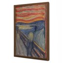Ver imagem 1 de Quadro Decorativo O Grito de Edvard Munch em Moldura Caixa TaColado Moldura Trad 1cm Madeira Escura