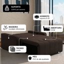 Ver mais imagens de Sofá Cama para Sala de Estar Amora New Suede - Marrom