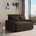 Ver imagem 1 de Sofá Cama para Sala de Estar Amora New Suede - Marrom