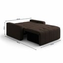 Ver imagem 7 de Sofá Cama para Sala de Estar Amora New Suede - Marrom